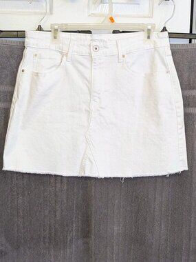 Signature by Levi Strauss White Denim Mini Skirt